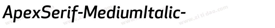 ApexSerif-MediumItalic字体转换