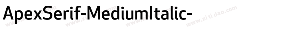 ApexSerif-MediumItalic字体转换