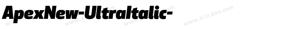 ApexNew-UltraItalic字体转换
