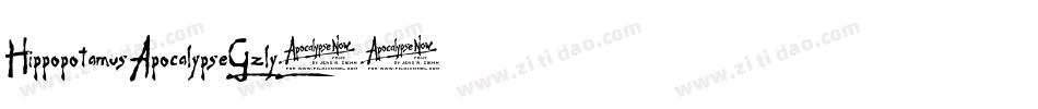 HippopotamusApocalypse-Gzly字体转换