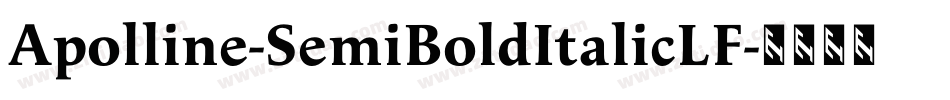 Apolline-SemiBoldItalicLF字体转换