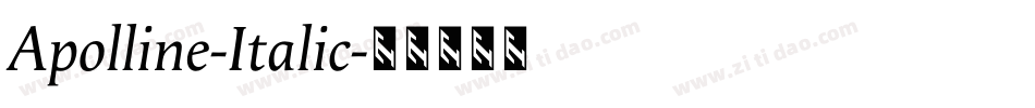 Apolline-Italic字体转换