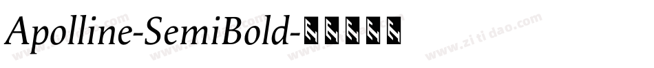 Apolline-SemiBold字体转换