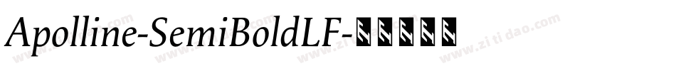 Apolline-SemiBoldLF字体转换
