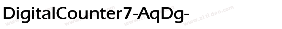 DigitalCounter7-AqDg字体转换