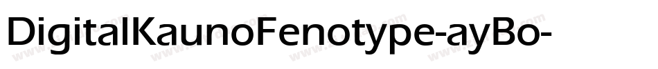 DigitalKaunoFenotype-ayBo字体转换