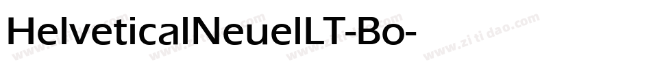 HelveticalNeuelLT-Bo字体转换