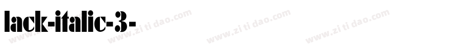 lack-italic-3字体转换