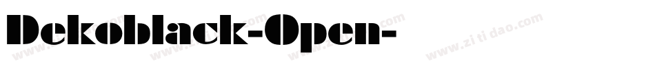 Dekoblack-Open字体转换