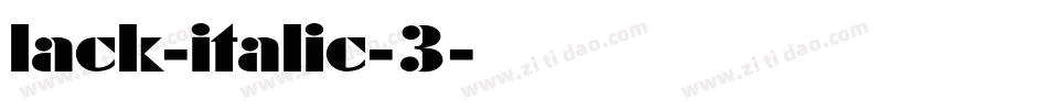 lack-italic-3字体转换