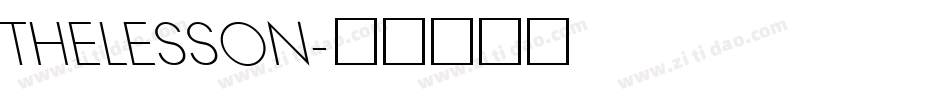 THELESSON字体转换