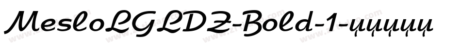 MesloLGLDZ-Bold-1字体转换