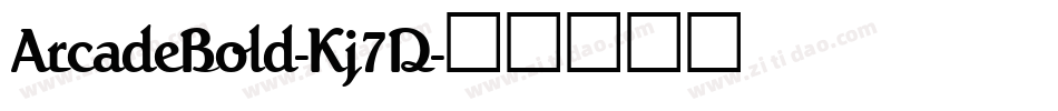 ArcadeBold-Kj7D字体转换