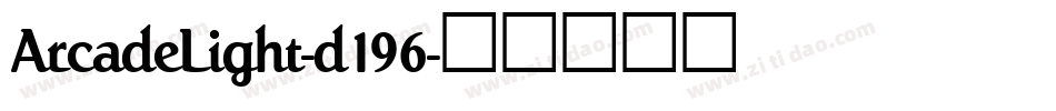ArcadeLight-d196字体转换
