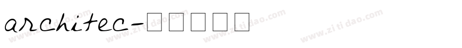 architec字体转换