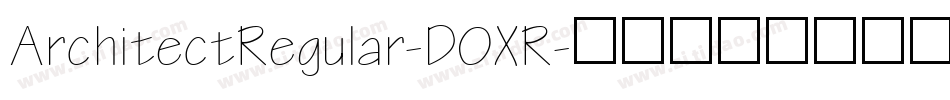 ArchitectRegular-D0XR字体转换