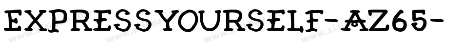 ExpressYourself-aZ65字体转换
