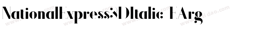 NationalExpress3DItalic-EArg字体转换