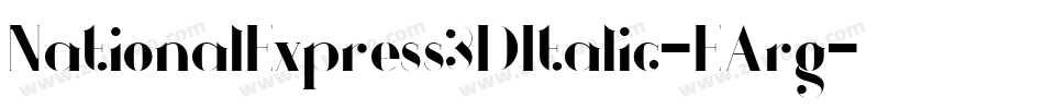NationalExpress3DItalic-EArg字体转换