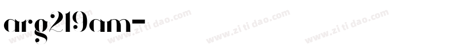 arg219am字体转换