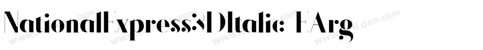 NationalExpress3DItalic-EArg字体转换