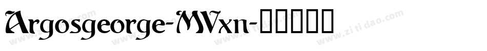 Argosgeorge-MVxn字体转换