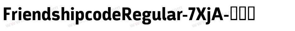 FriendshipcodeRegular-7XjA字体转换