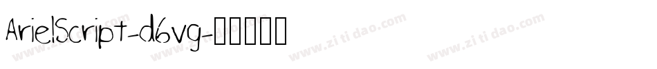 ArielScript-d6vg字体转换