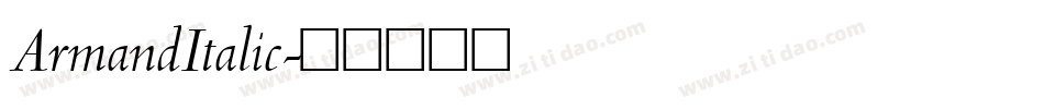 ArmandItalic字体转换