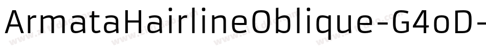 ArmataHairlineOblique-G4oD字体转换