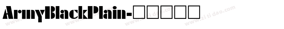 ArmyBlackPlain字体转换