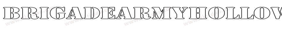 BrigadeArmyHollowInverse-rV99字体转换