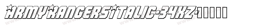 ArmyRangersItalic-34xz字体转换