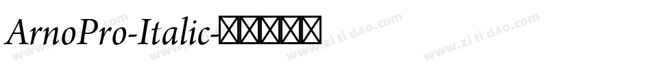 ArnoPro-Italic字体转换