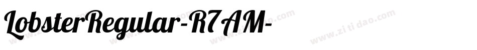 LobsterRegular-R7AM字体转换