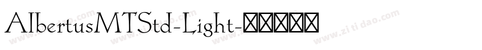 AlbertusMTStd-Light字体转换