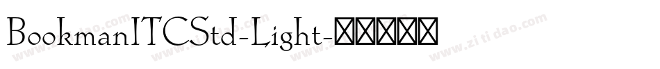 BookmanITCStd-Light字体转换
