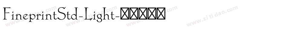 FineprintStd-Light字体转换