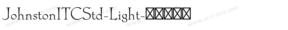 JohnstonITCStd-Light字体转换
