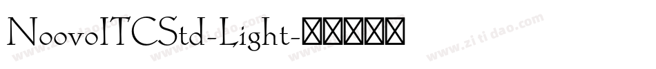 NoovoITCStd-Light字体转换