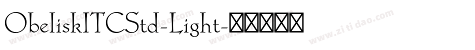 ObeliskITCStd-Light字体转换