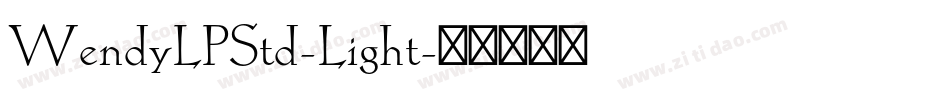 WendyLPStd-Light字体转换