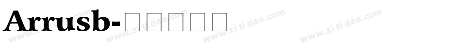 Arrusb字体转换