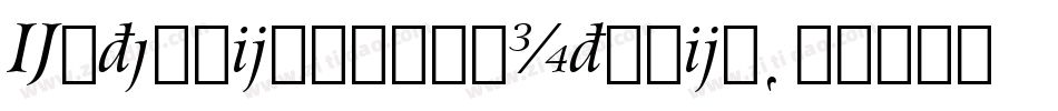 ExtensionBookItalic字体转换