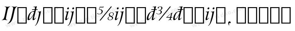 ExtensionLightItalic字体转换