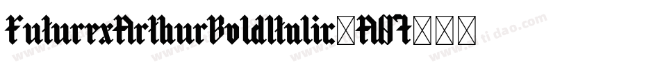 FuturexArthurBoldItalic-A07字体转换