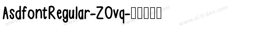 AsdfontRegular-ZOvq字体转换