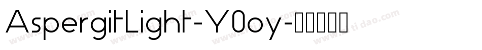AspergitLight-Y0oy字体转换