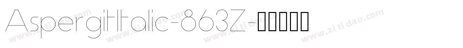 AspergitItalic-863Z字体转换