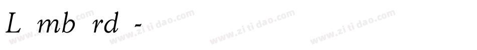 Lombardo字体转换